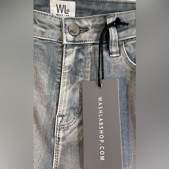 WASH LAB Jeans Skinny Stretch Mid Rise Light Wash Gray Nordstrom Women Size 27 - Picture 7 of 12
